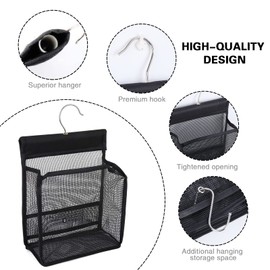 Phying Hanging Mesh Bath Baskets Organizer Storage Shower Caddy College with Hooks for College Dorm Rooms, Gym, Swimming and Travel (3)