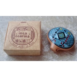 Traditional Peru Fair Trade Ocarina Flute, Turquoise