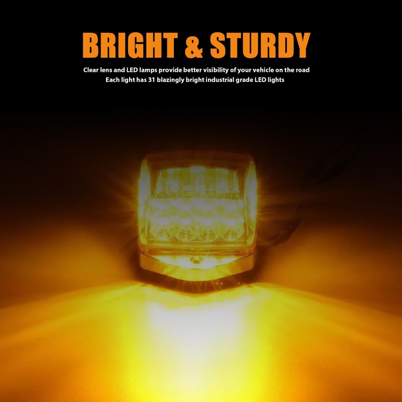 31LED Cab Lights Amber Cab Marker Light Top Roof Waterproof