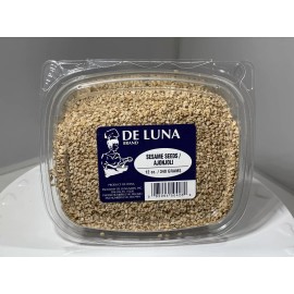 De Luna Brand Sesame Seeds  2-12 oz. containers / Ajonjoli 2 Contenedores de 12 oz.