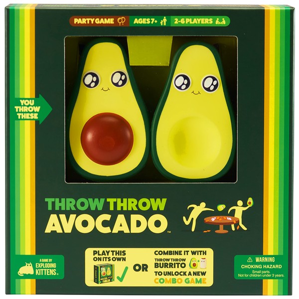 Throw Avocado by Exploding Kittens - A Dodgeball Card Sequel and Expansion Set - Family-Friendly Party Games for Adults, Teens & Kids - 2-6 Players