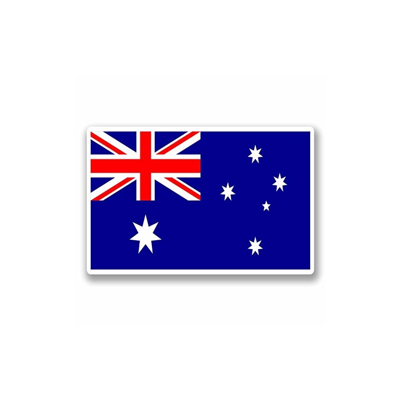 2 x 10cm Australia Australian Flag Vinyl Sticker Laptop Car