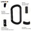 Straight Gate Carabiner - Black, Supreme Oval-Shaped (FP-9318-3-STK-BLK)