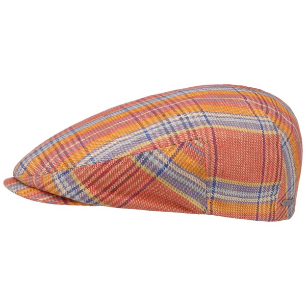 Stetson Melaco Driver Flat Cap - Checked Linen Cap -