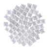 60 Pcs Reuable Ice Cubes White Clear Plastic Ice Cube