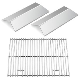 Derurizy CGG-306 Heat Plates and Grill Grates Replacement for Home Depot Nexgrill 820-0033, Cuinart CGG-306, 820-0033M 820-0007B 820-0015 820-0007 820-0007G Stainless Steel Grill Flame Tamer