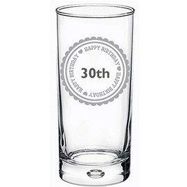 Chris Bag Of Goodies Happy 30th 30 Birthday Engraved Hi Ball Hiball Glass Gifts Present for Men Women Her Him Girls Boys Girl