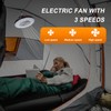 Portable Camping Lantern with Fan Solar USB Rechargeable LED Tent
