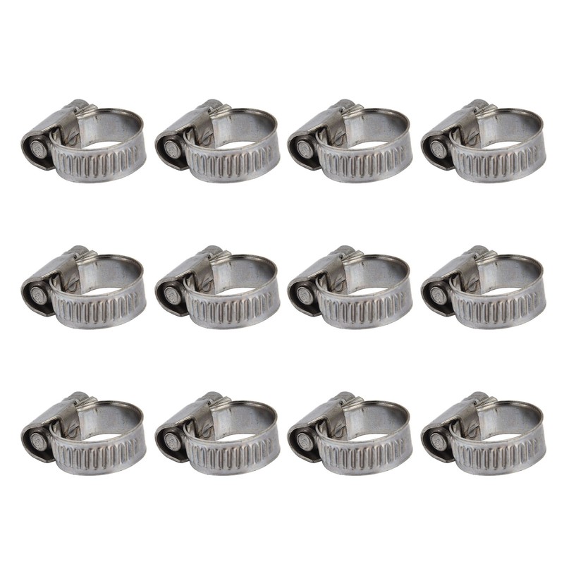 30Pcs Hose Clamps German Style Adjustable 304 Stainless Steel Fuel