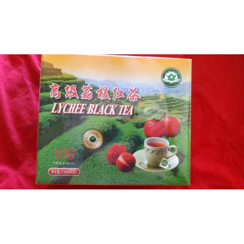 TEPOI LYCHEE BLACK TEA NET WEIGHT 7 OZ (100 BAGS