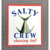 SALTY CREW Sticker 4.75in Chasing Tail white Fishing decal
