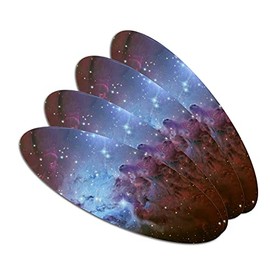 Fox Fur Nebula Monoceros Constellation Galaxy Double-Sided Oval Nail File Emery Board Set 4 Pack