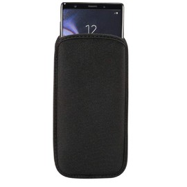 DFVmobile - Waterproof and shockproof neoprene sock cover, slim carry bag, soft pouch case for myPhone C-Smart Pix - Black