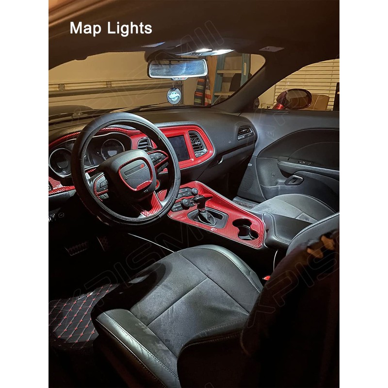 Xpismii 17 Piece White Interior LED Light Kit Package Replacement