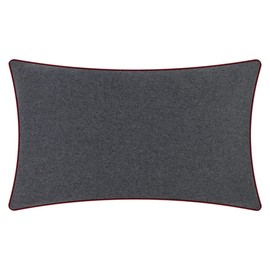 JWH White Snowman Throw Pillow Cover Decorative Christmas Accent Pillow Case Embroidered Snowflower Pillowcase Luxury Cushion for Couch Home Farmhouse Living Room Decor Sham 12x20 Inch Grey Red