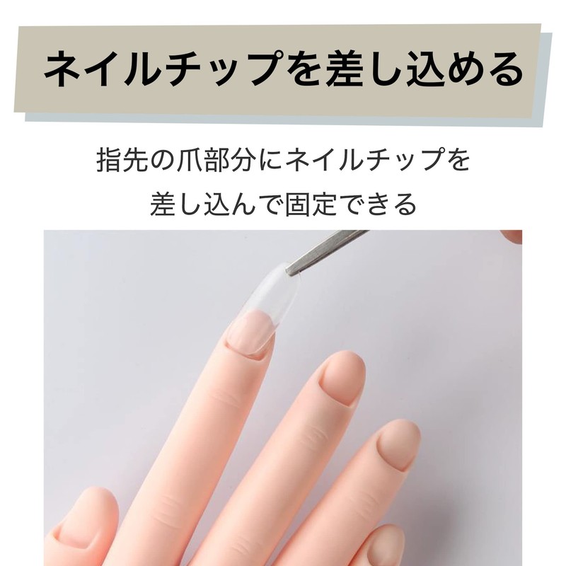 HAMILO Training Hand Nail Hand Mannequin Practice Right Hand, Set