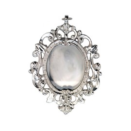 NKlaus Wall Reliquary silver Hanging House Altar Deco silver brass small 7552