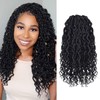 FFDDear 8 Packs Curly Faux Locs Crochet Hair 12 Inch