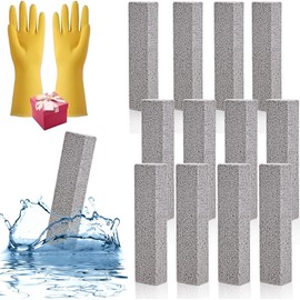 12Piezas de Piedras Pómez para La Limpieza, Pómez Limpiadores de Inodoros, Elimina la Calcificación y El Óxido para el Borde del Inodoro, Baño, Cocina, Piscina(Gris)