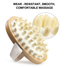 Shower Brush, Massage Brush with Natural Wood, Premium Natural Exfoliating Body Brush, Dry Brushing Body Brush Cellulite and Lymphatic Drainage Massager Body Scrubber Shower Brush Hair Shower Brush