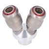 Air Hose Splitter 2 Way Carbon Steel Automatic Pneumatic Quick