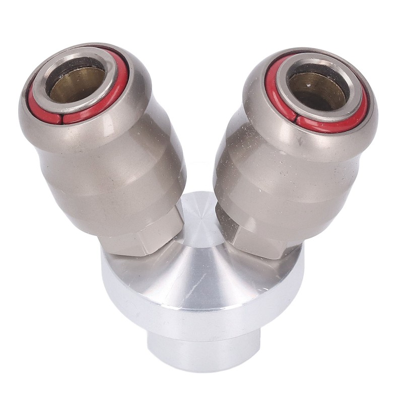 Air Hose Splitter 2 Way Carbon Steel Automatic Pneumatic Quick