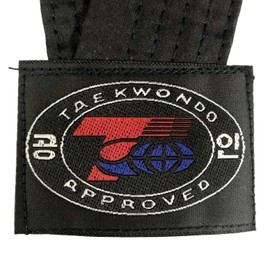 AAMA Taekwondo Fighter II Ultralight 100% Polyester Uniform - Black V-Neck - 170 (4)