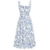 Scarlet Darkness Floral Sun Dress for Women Ruched Bust Flowy