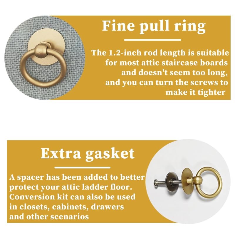 TAROTKIN Attic Ladder Pull Down Stair System Parts, Attic Door