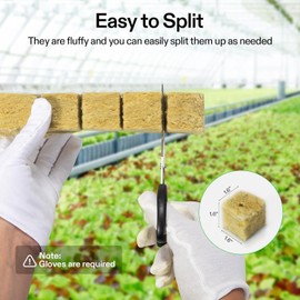 RONMOSNEA 28 pieces rock wool cubes, 4 x 4 x 4 cm, rock wool cultivation cubes, rock wool cultivation mat, rockwool cultivation, propagation mat for soilless cultivation, hydroponics transplanting