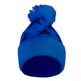 Ashen Fane Unisex Warm Acrylic Stretchable Beanie with Optional Stars, Blue, OSFM