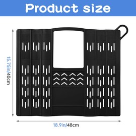 Bathroom Sink Cover for Counter Space, Heat-Resistant Silicone Makeup Organizer Mat for Over Countertop, Foldable Sink Organizer with Hanging Loop, Makeup Brush Cleaning Mat(COLOR:Black)