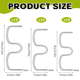 Bipl Pack of 30 Branch Separators for Fruit Trees, 13/10/8 cm Branch Spreader M for Fruit Trees, Metal Branch Puller for Fruit Trees, Branch Support for Fruit Trees, Branch Spreaders for Garden Trees