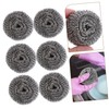 CHILDWEET 6PCS Stainless Steel Pot Scrubbers Reusable Steel Scrubber for