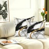 TOENGS Black and Gold Modern Abstract Velvet Pillow Covers 18x18