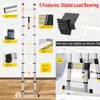 12.4 Feet Aluminium Telescopic Ladder Extension Portable EN131 Standards Folding