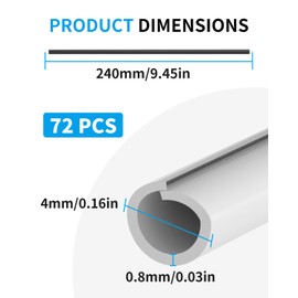 E-riding Bike Spoke Skins Covers, 72Pcs Dirt Bikes Spoke Skins for Protective Decoration and Pipe Trim, Fits 8"-21" Wheelchairs Spoke Rims - White