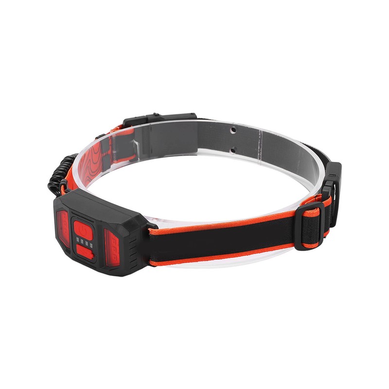 USB Rechargeable LED Headlamp Waterproof Outdoor Red Light Warning Head