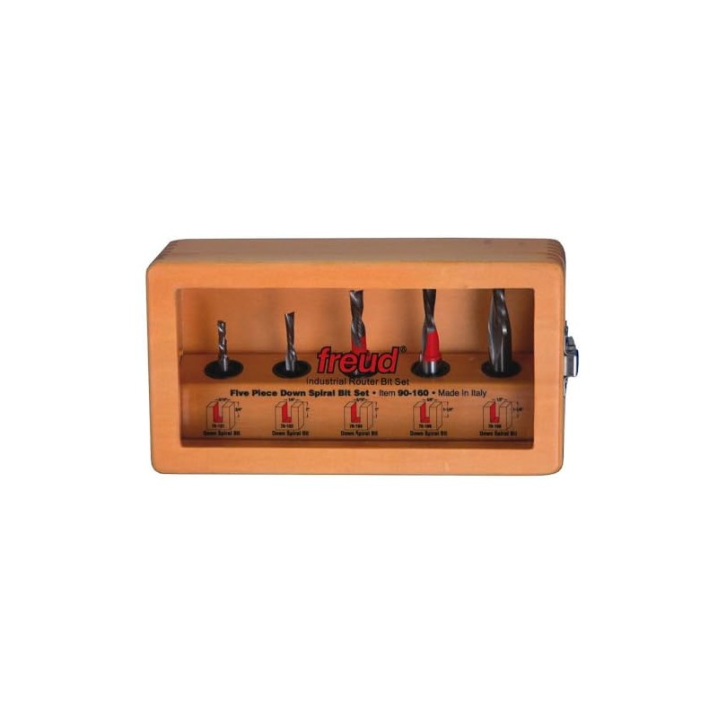 Freud 90-160: 5 Piece Down Spiral Bit Set