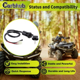 Carbhub Ignition Switch w/Keys for Honda TRX250 Recon TRX250EX Sportrax TRX250TE Recon ES TRX250TM Recon Sportrax 400 TRX400EX 2x4 TRX250X FourTrax 200 TRX200