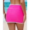 GRAPENT Hot Pink Swim Skirt Neon Swimsuit for Women Swim