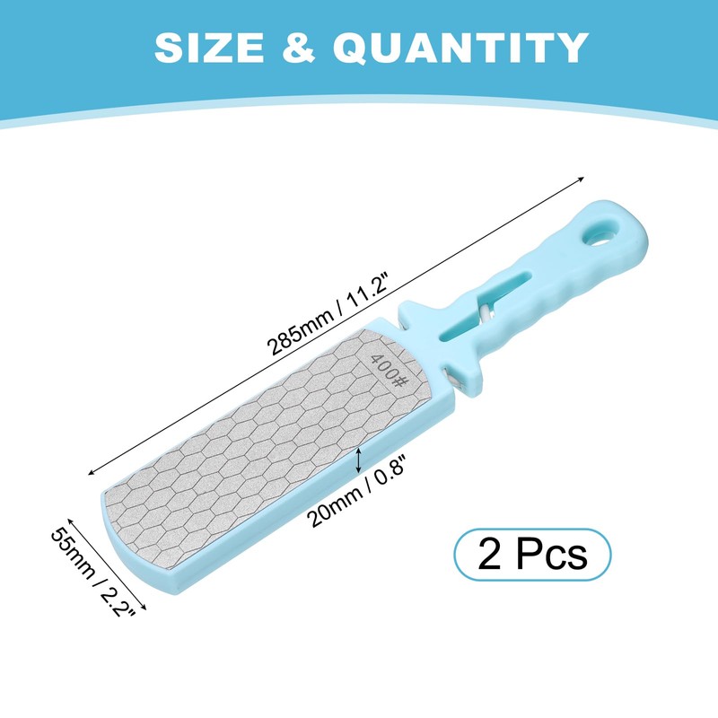 sourcing map 2pcs Hand Sharpening Stone Whetstone, 400/1000 Grits 2