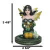 Ebros Gift Kneeling Bumblebee Spring Fairy With Crystal Ball On