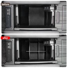 JYCDC Center Console Organizer Tray Compatible with 2021-2025 Toyota Sienna,Armrest Box Secondary Storage Tray Coin Container Plastic (JYCDC-GB01)