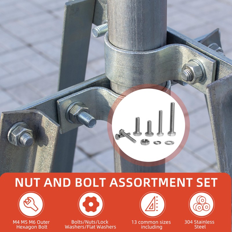 620PCS M4 M5 M6 Nut and Bolt Assortment Sets Heavy
