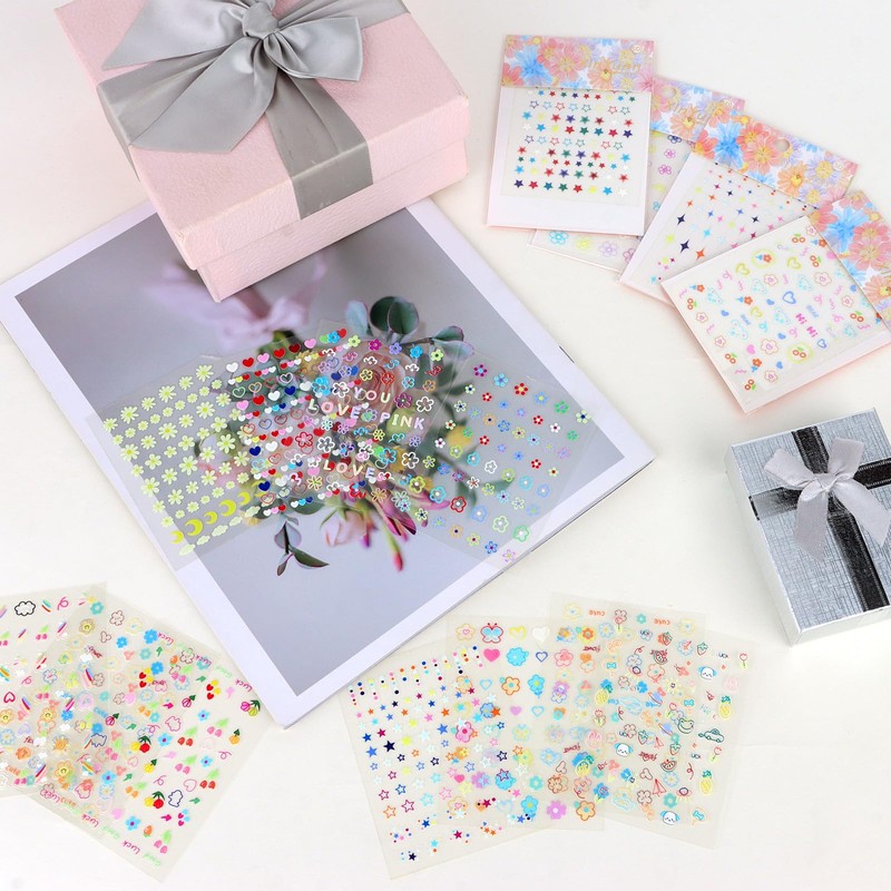 14 Sheets Nail Stickers for Kids Cute Nail Art Stickers