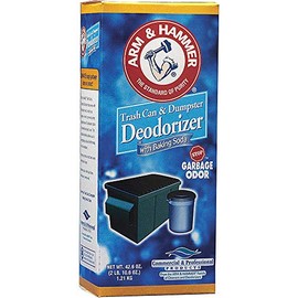 Arm & Hammer Trash Can and Dumpster Deodorizer, Sprinkle Top, Original, 42.6 oz Powder