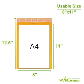 WiiGreen #2 200 PCS 9x11 Inch Kraft Paper Bubble Mailers Padded Envelopes Bags with Peel and Seal for Gift, Packing and Shipping, Keep Safe and Protected, Wholesale Price (Usable Size: 8x11 Inch)