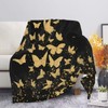 Psesaysky Yellow Butterfly Blanket Plush Cold-Proof Flannel Throw Blanket Cozy