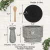 Laevo Mortar and Pestle Set (Large) | Gray Granite |